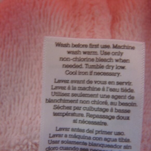 4/$25 Baby 100% Cotton Hooded Bath Robe Pink w/ Seahorse Embroidery 0-9 Mon - Picture 5 of 6